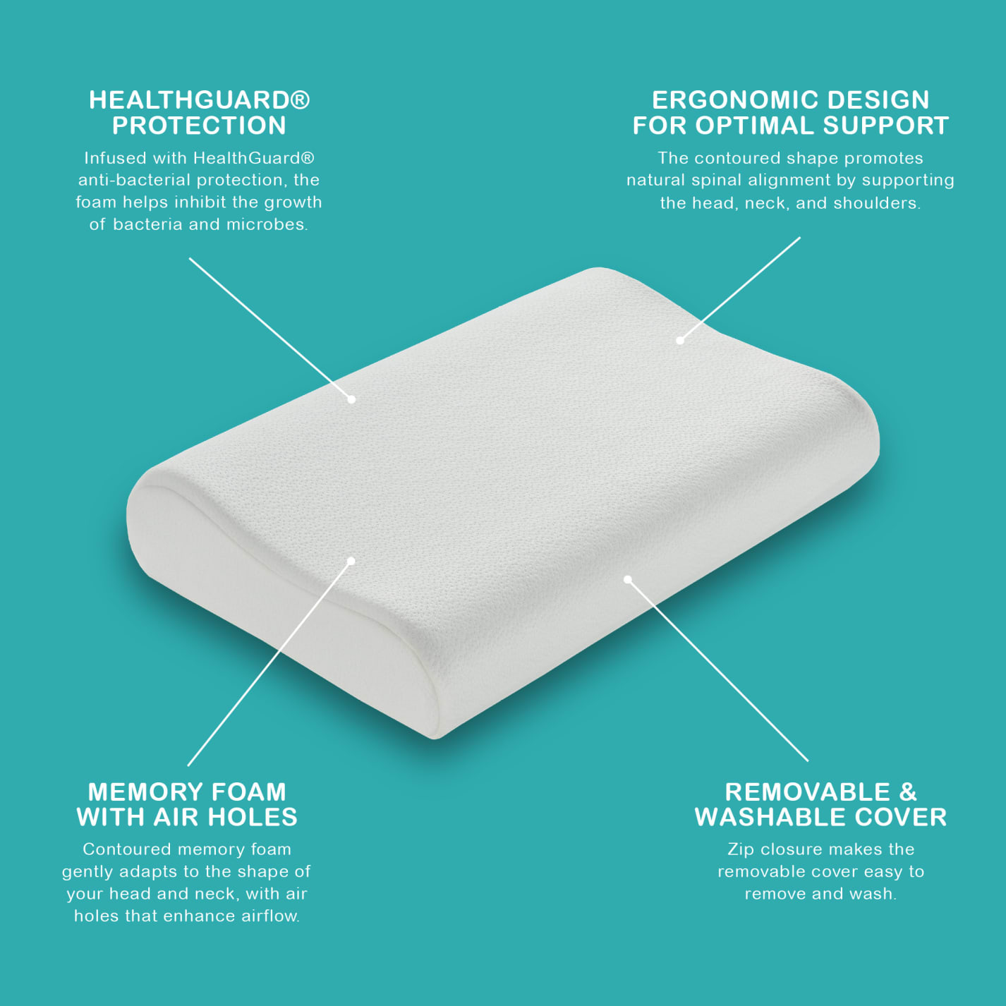 Dreamsuite Contour Memory Foam Pillow color 68194202