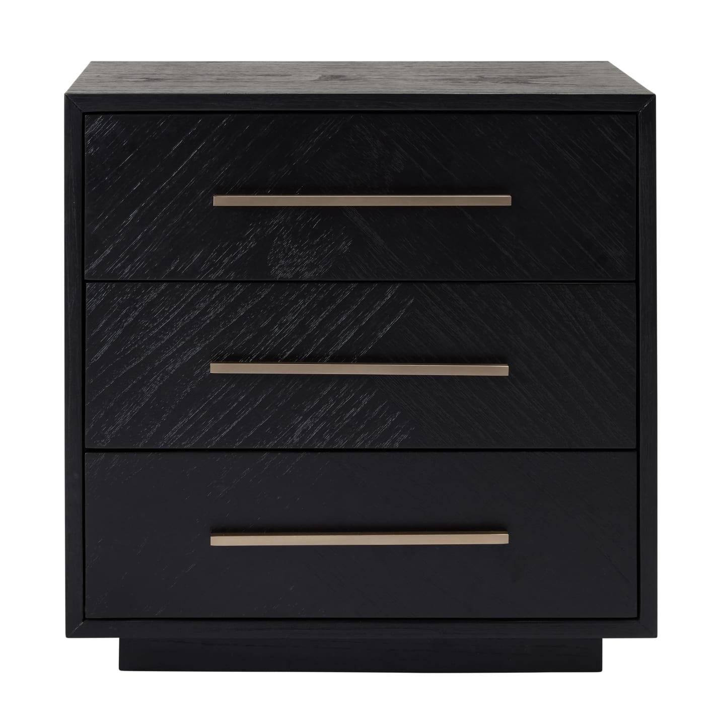 Livia Bedside Table - 3 Drawer color Black
