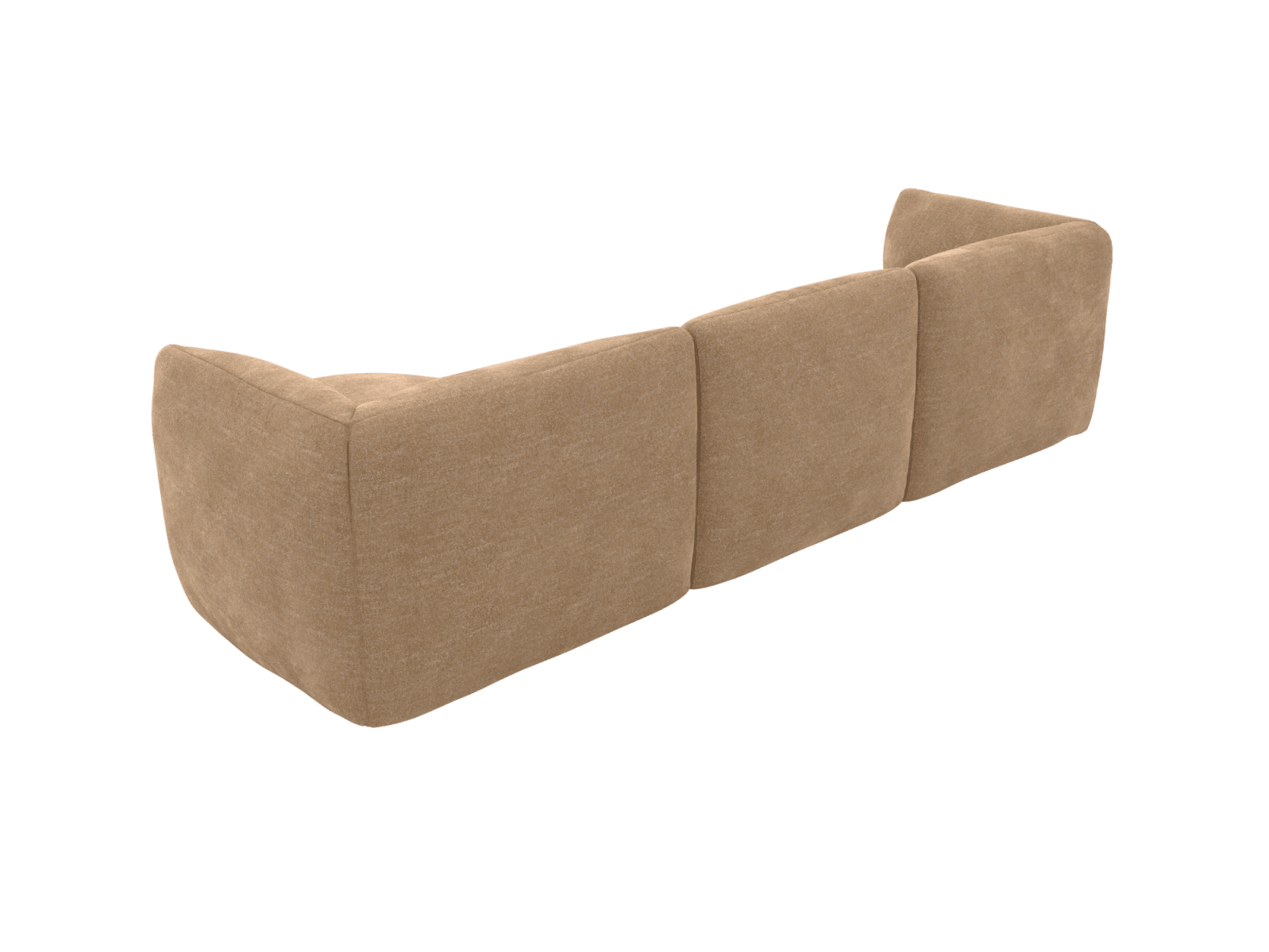 Dillon Avon Honey Round Chaise Sofa - 3 Seater color Avon Honey