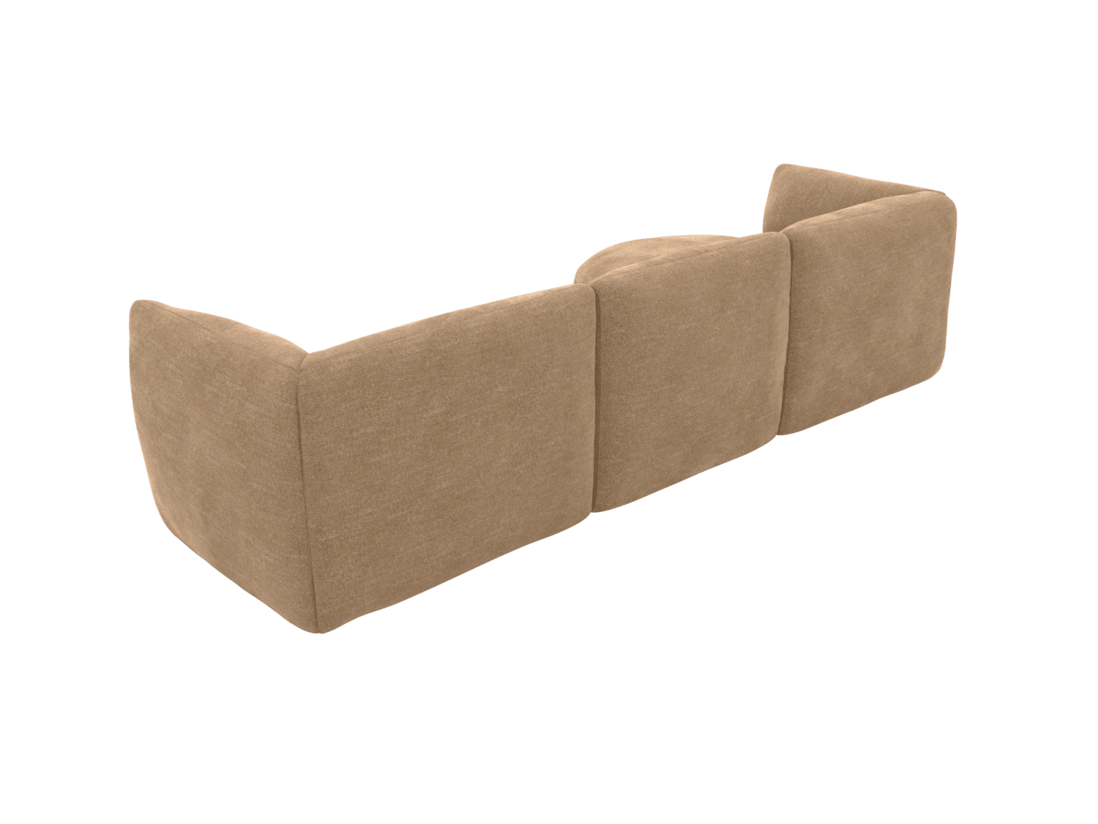 Dillon Avon Honey Round Chaise Sofa - 3 Seater color Avon Honey
