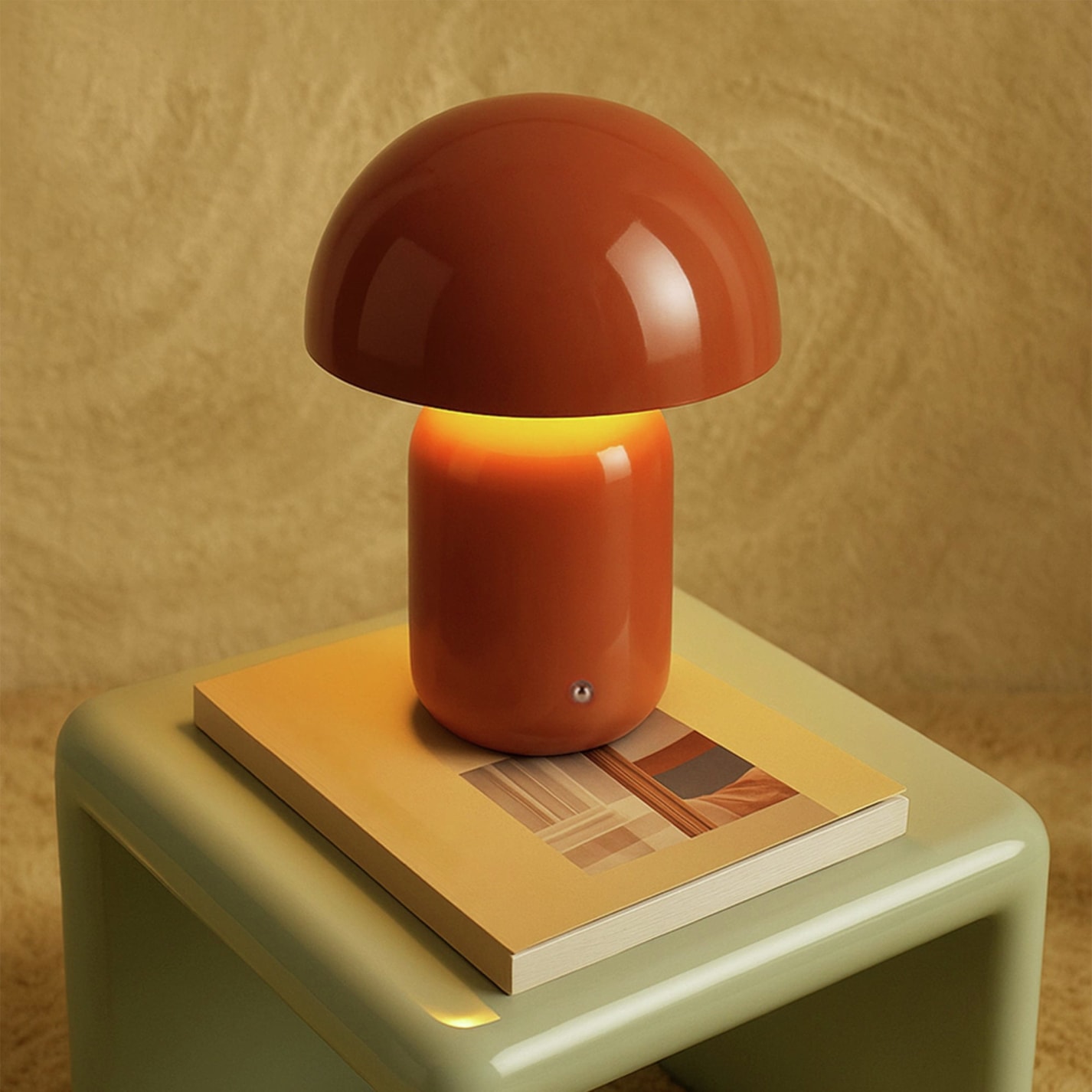 Mushroom LED Touch Table Lamp Clay color Clay