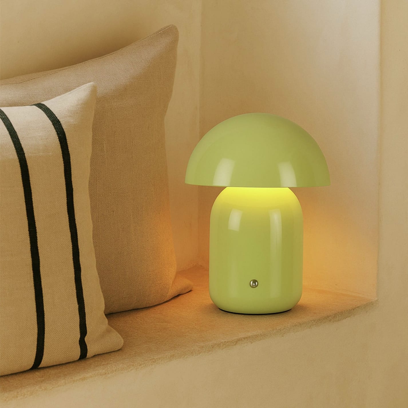 Mushroom LED Touch Table Lamp Green color Green