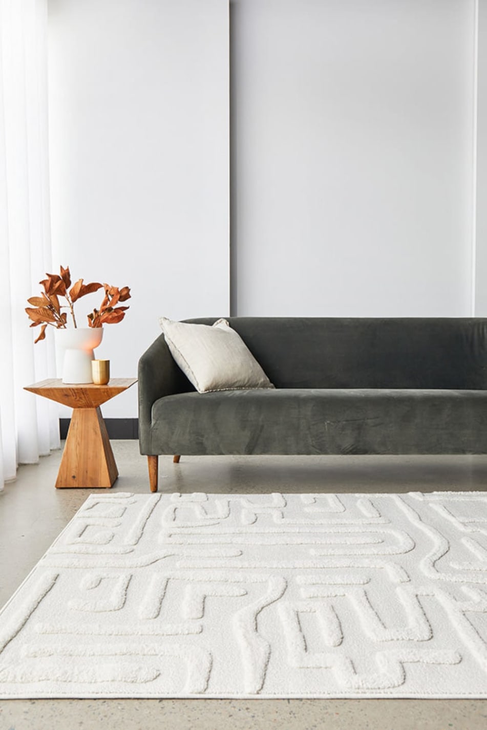 Shop Serenade Floor Rug Off White 290 x 200cm at Sleeping Giant Australia