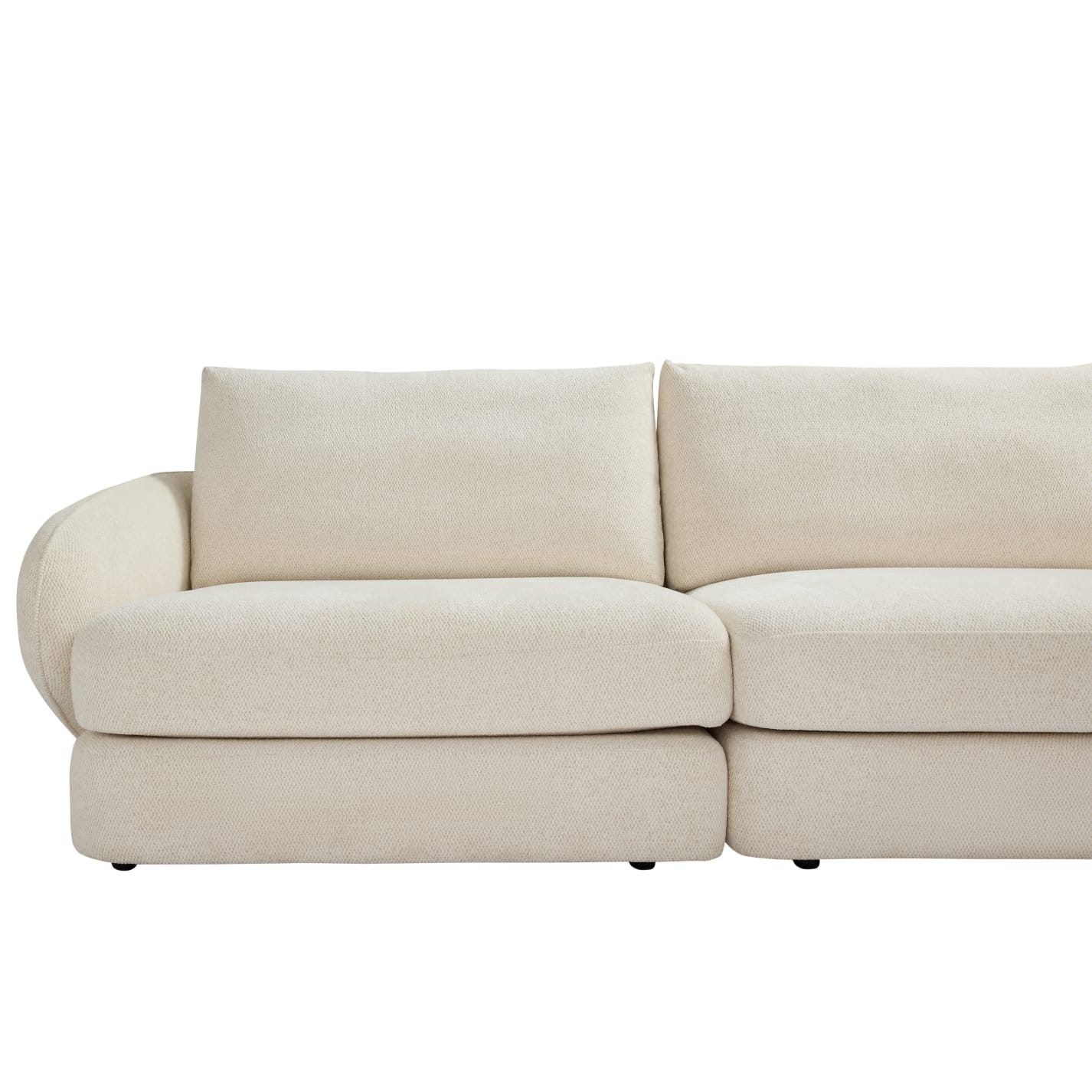 Esme Kent Bisque Sofa - 3 Seater and Ottoman color Kent Bisque