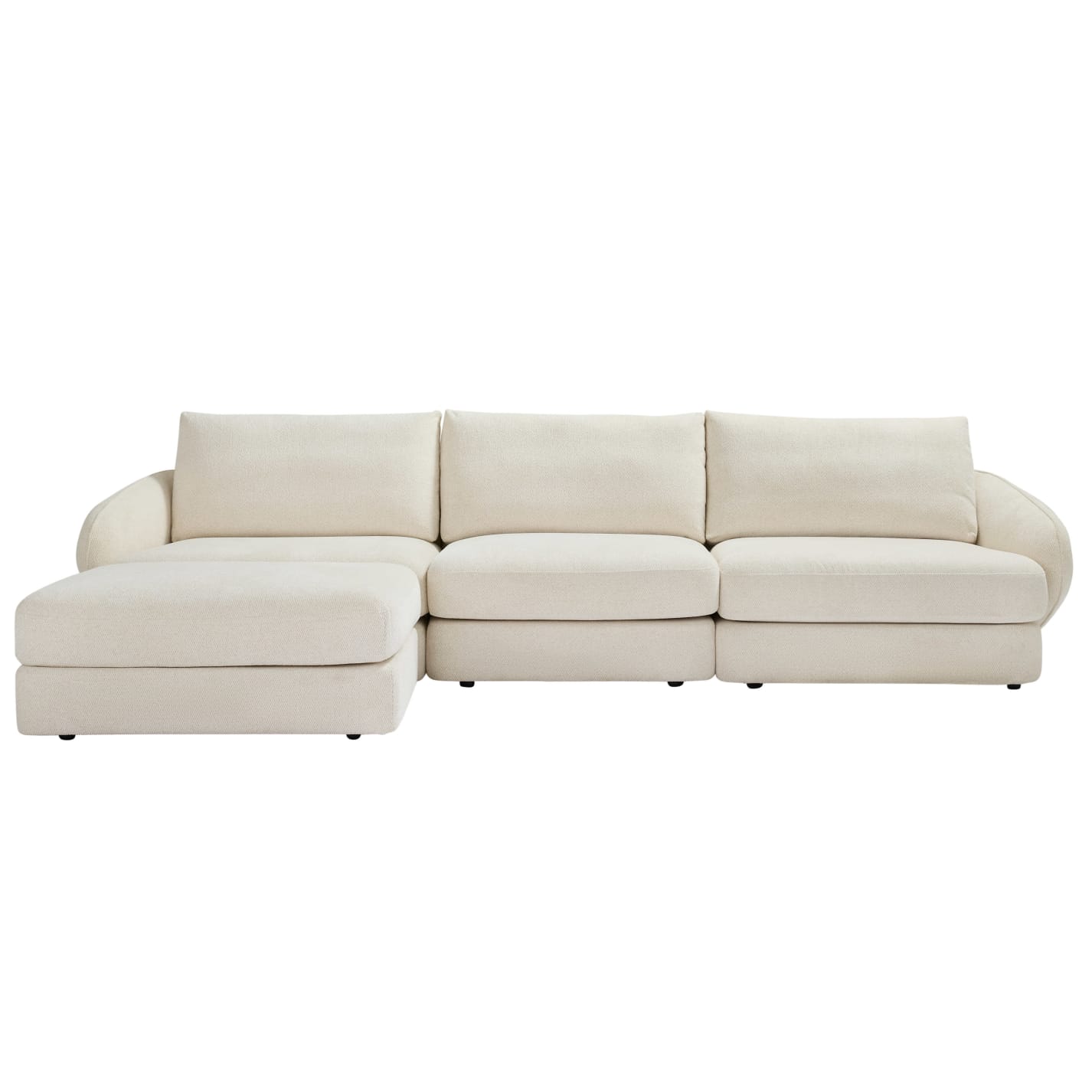 Esme Kent Bisque Sofa - 3 Seater and Ottoman color Kent Bisque