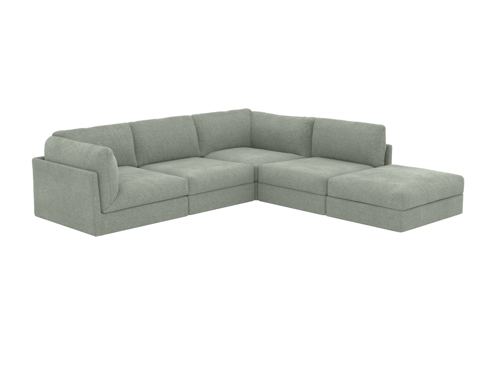 Finley Avon Sage Modular Sofa - 5 Seater RAF Terminal color Avon Sage