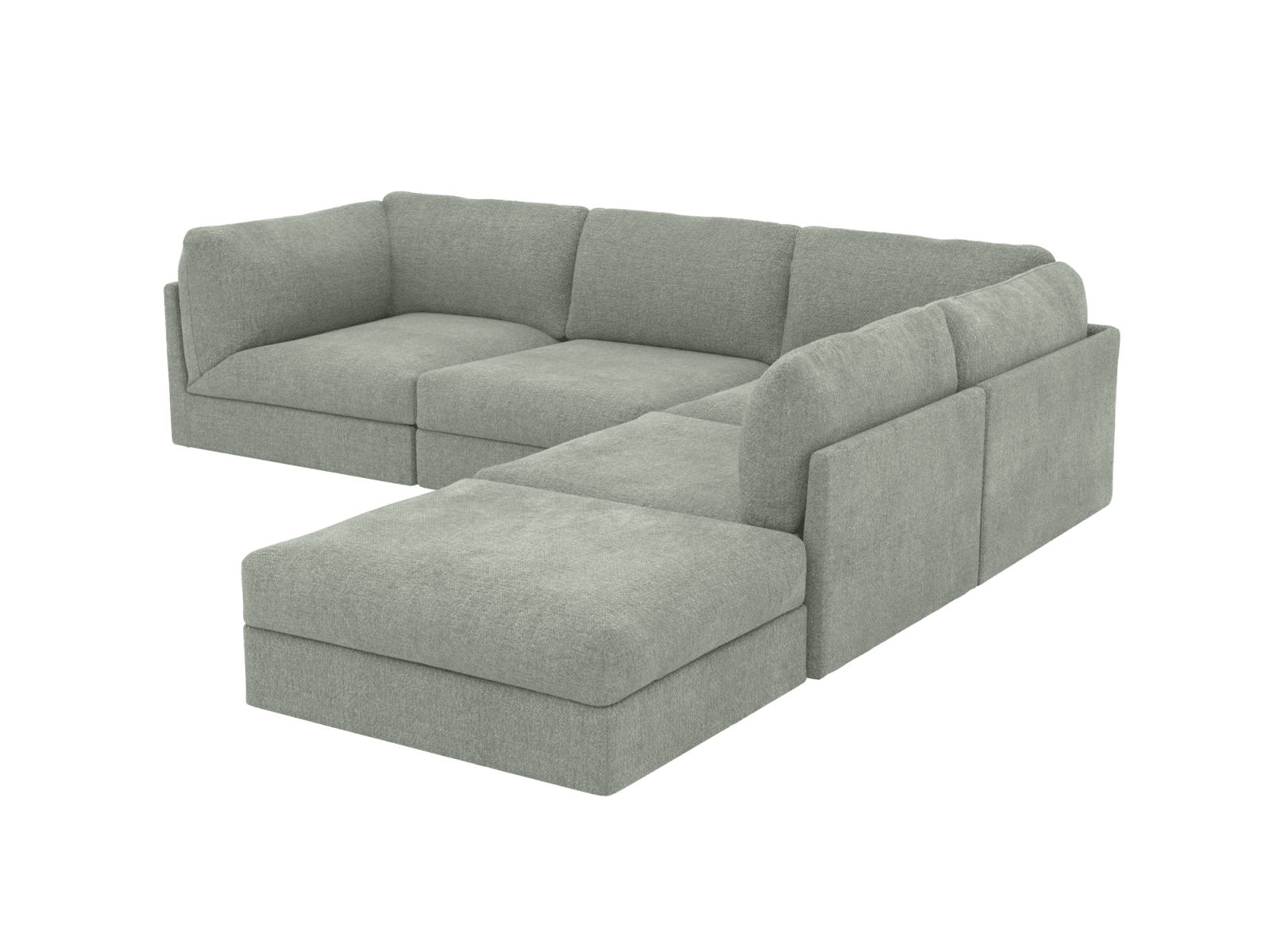 Finley Avon Sage Modular Sofa - 5 Seater RAF Terminal color Avon Sage