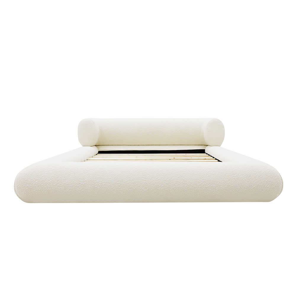 Frankie Bed Boucle Ivory Queen color Ivory