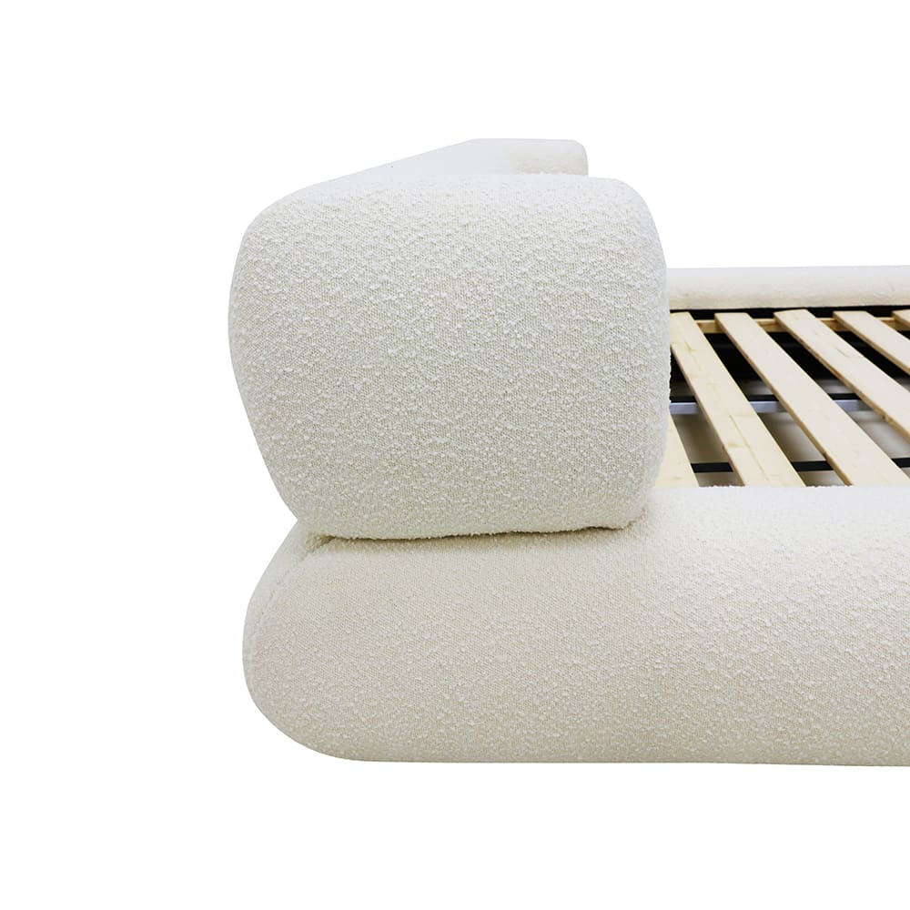 Frankie Bed Boucle Ivory Queen color Ivory