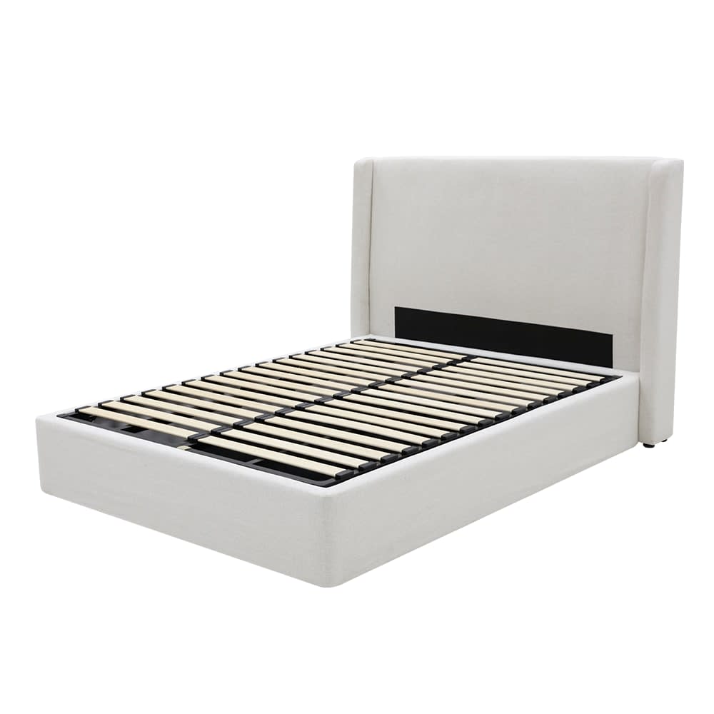 Wing Gas Lift Bed California Ivory color California Ivory