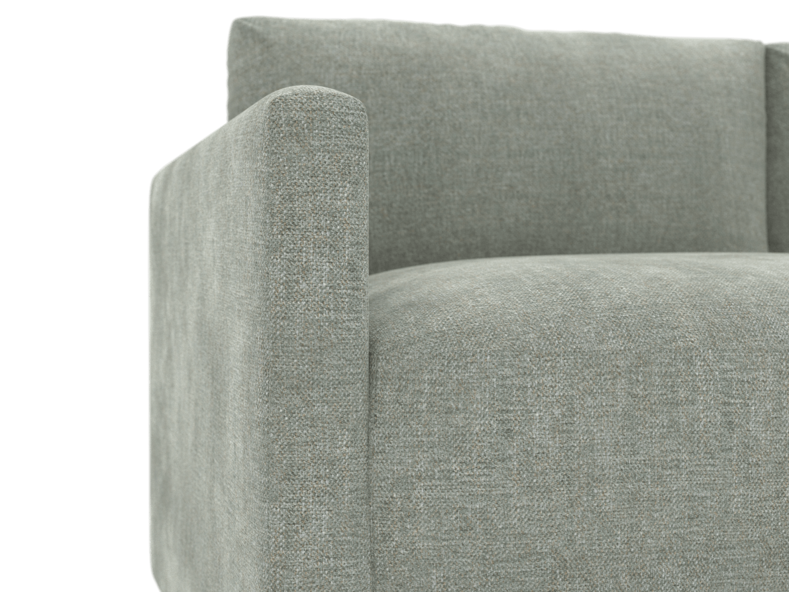 Haven Apt Avon Sage Chaise Sofa color Avon Sage
