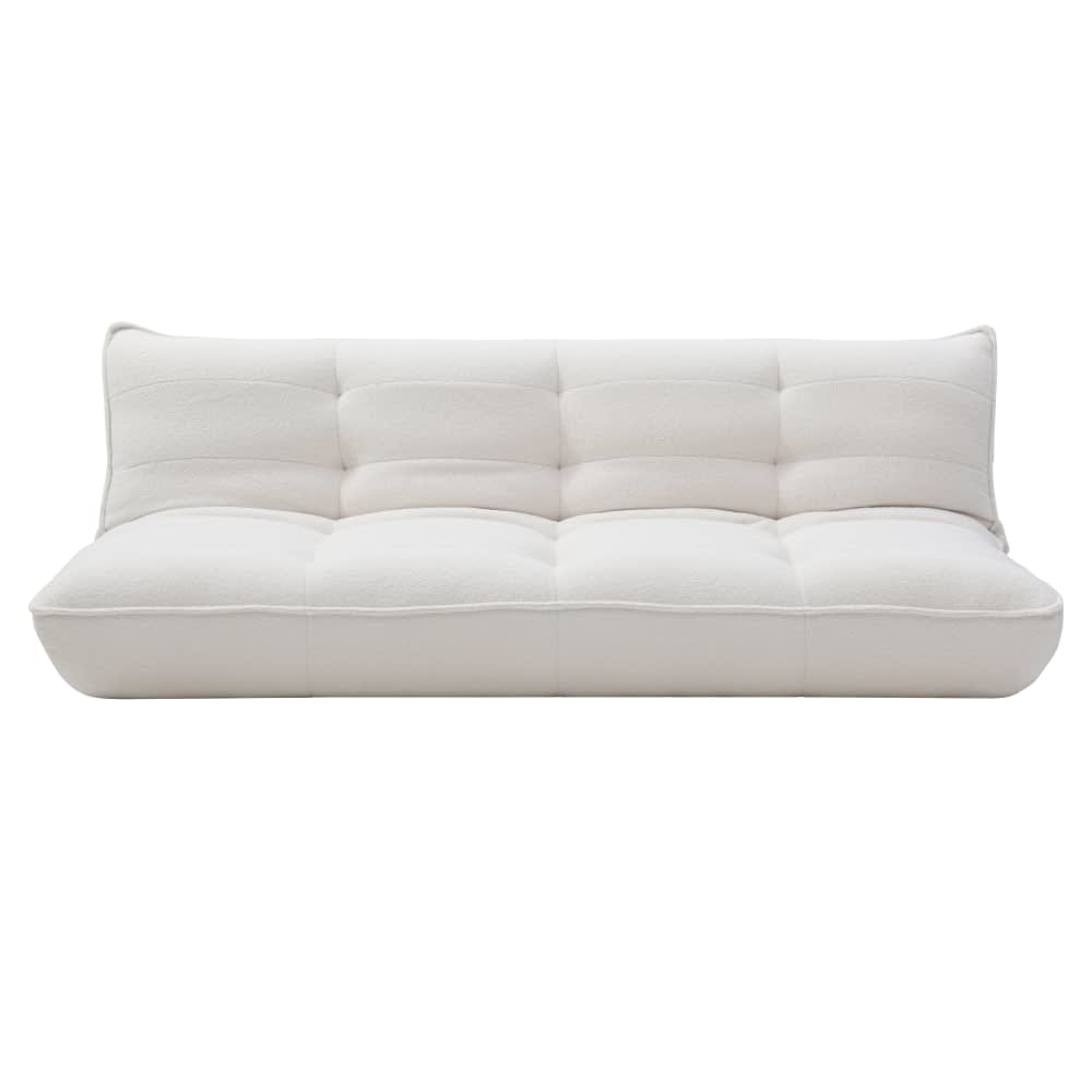 Harlee Misha Boucle Ivory 3-Seater Sofa Bed color Ivory