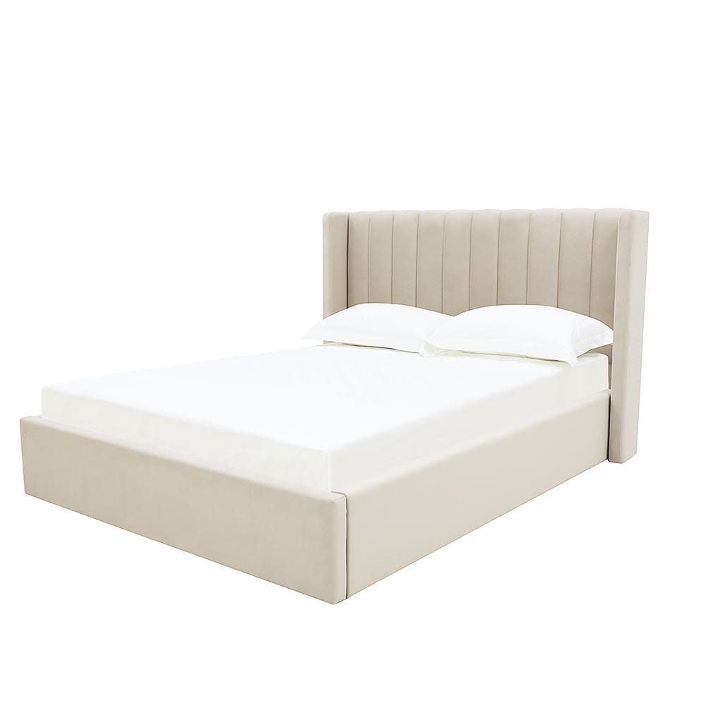 Isabella Gas Lift Bed Blaze Latte color Blaze Latte