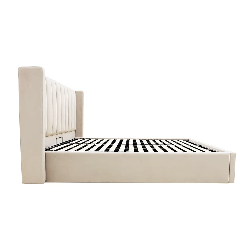 Isabella Gas Lift Bed Blaze Latte color Blaze Latte