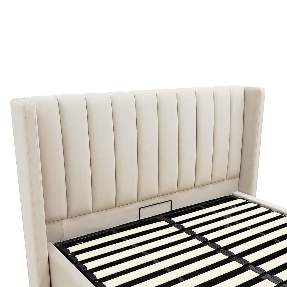 Isabella Gas Lift Bed Blaze Latte color Blaze Latte