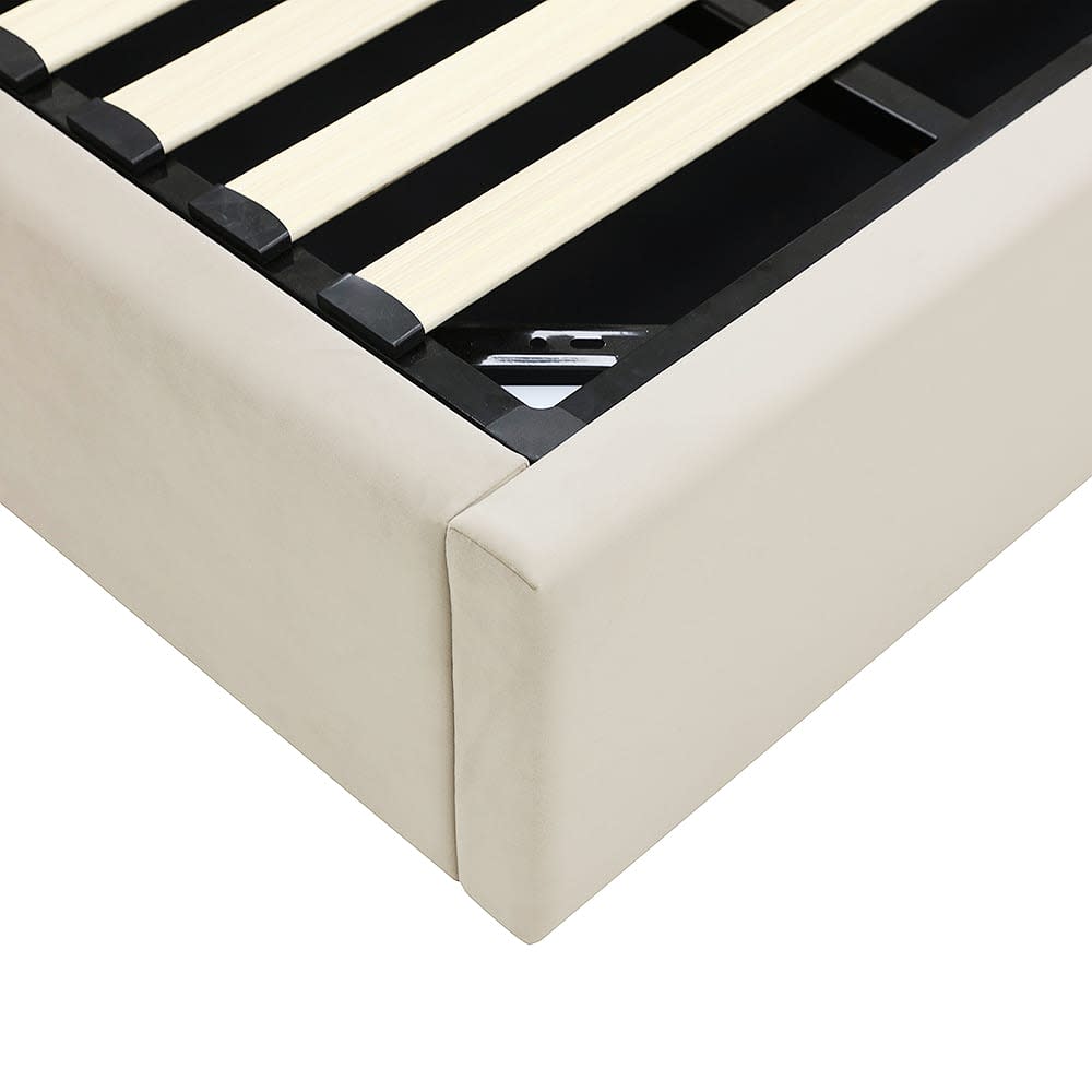 Isabella Gas Lift Bed Blaze Latte color Blaze Latte