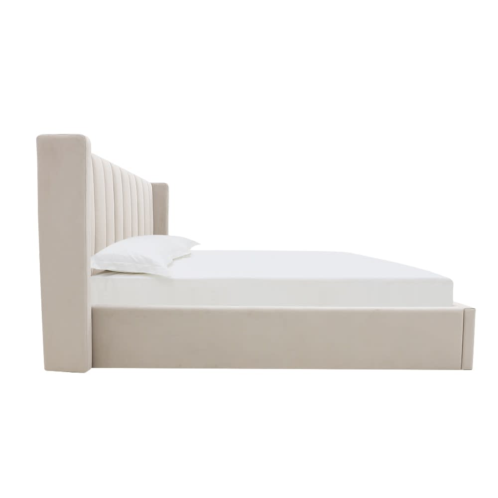 Isabella Gas Lift Bed Alles Angora color Alles Angora