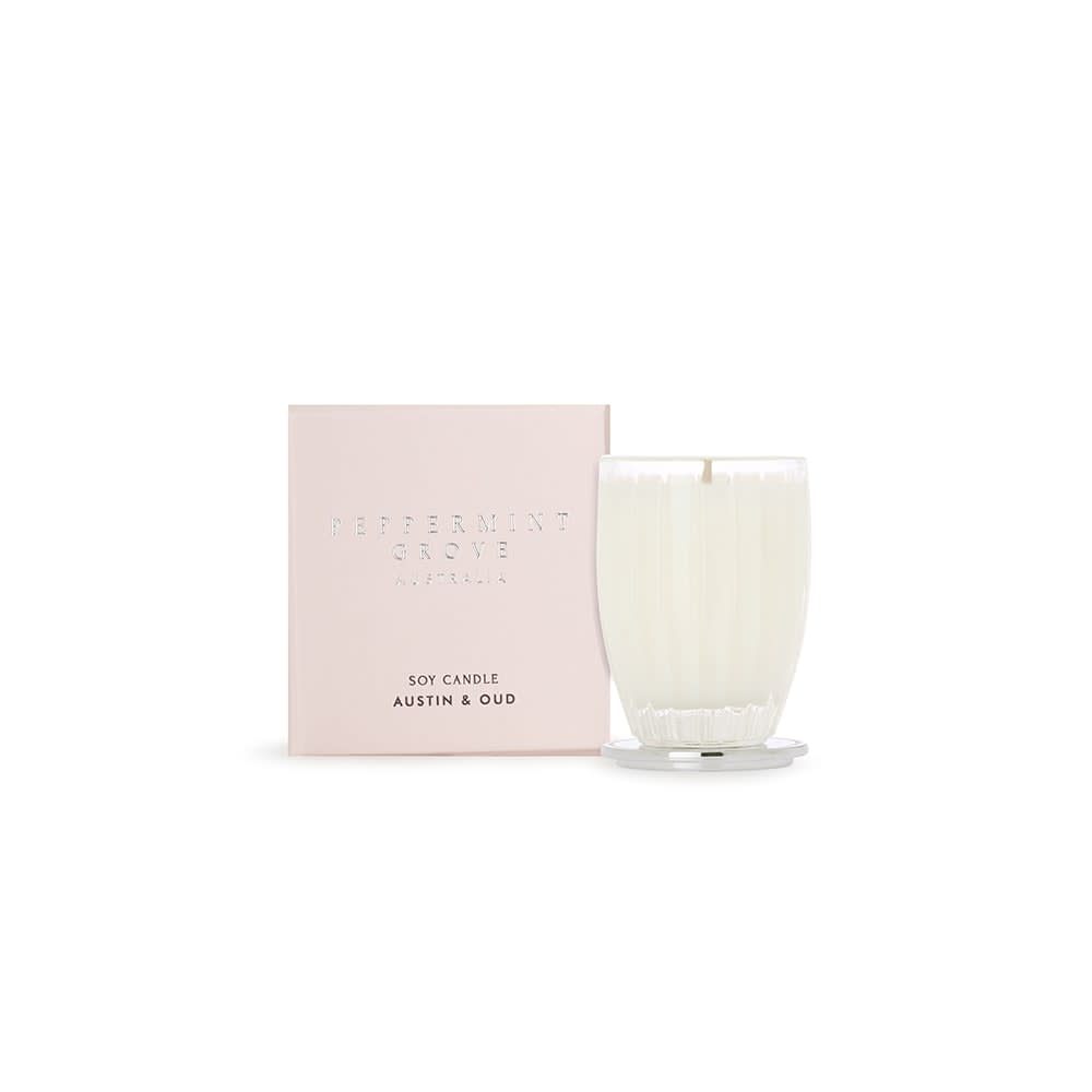 Peppermint Grove Austin & Oud Small Soy Candles - 60g 