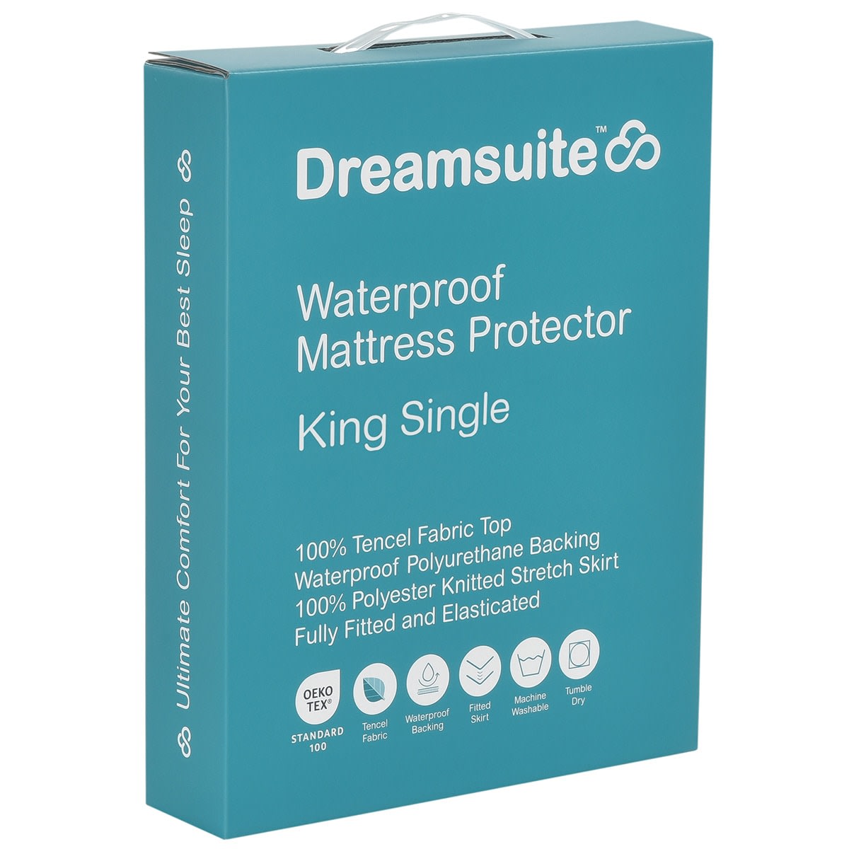 Dreamsuite Waterproof Mattress Protector - King Single color White