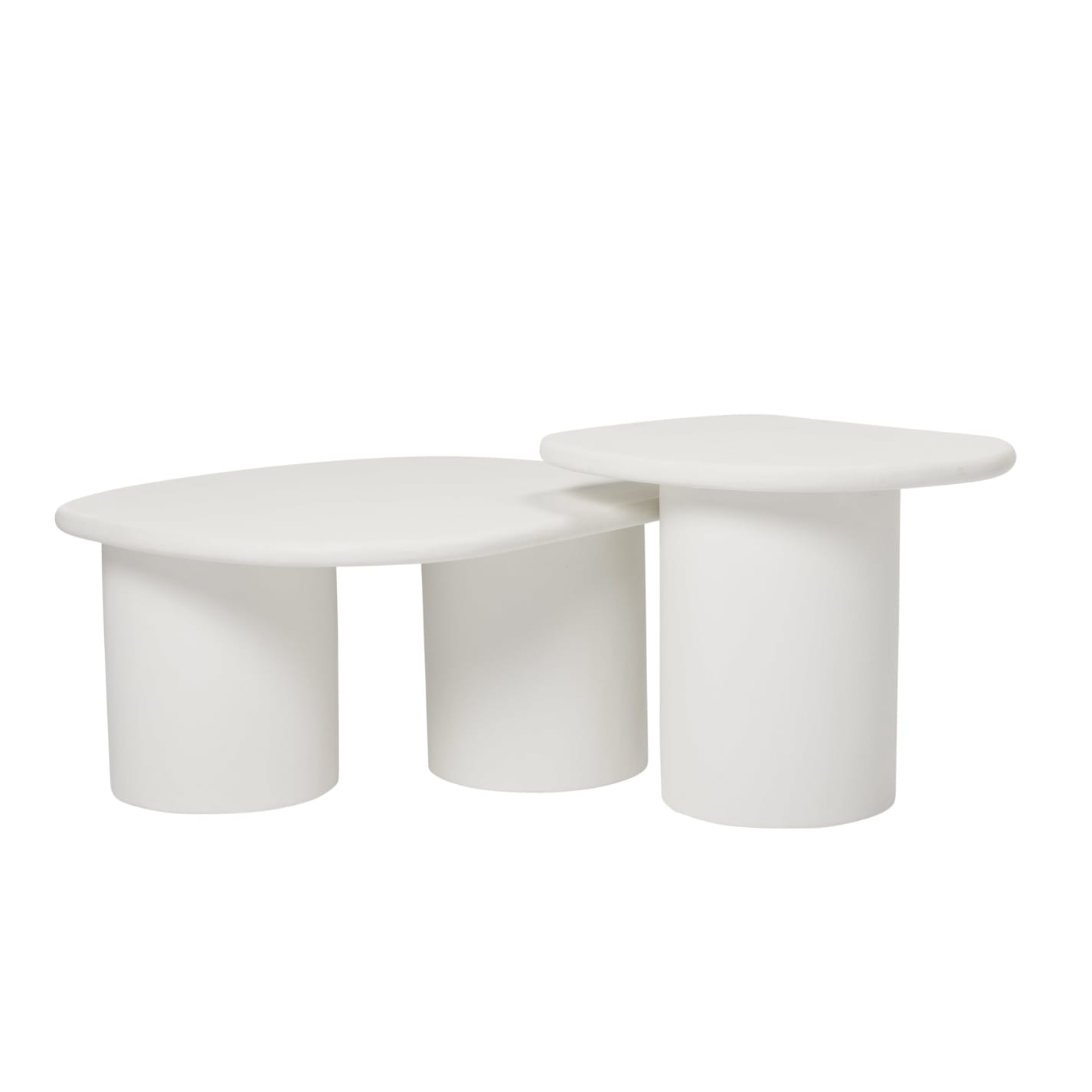Delphi Coffee Table Small & Medium (SET OF 2) color White