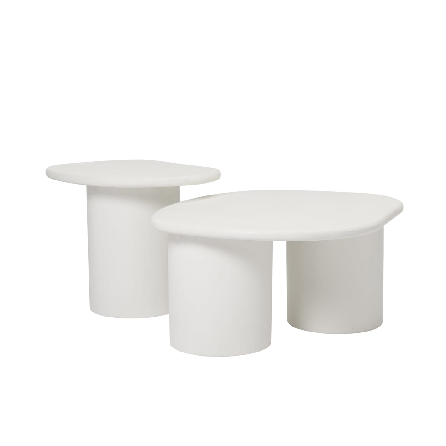 Delphi Coffee Table Small & Medium (SET OF 2) color White