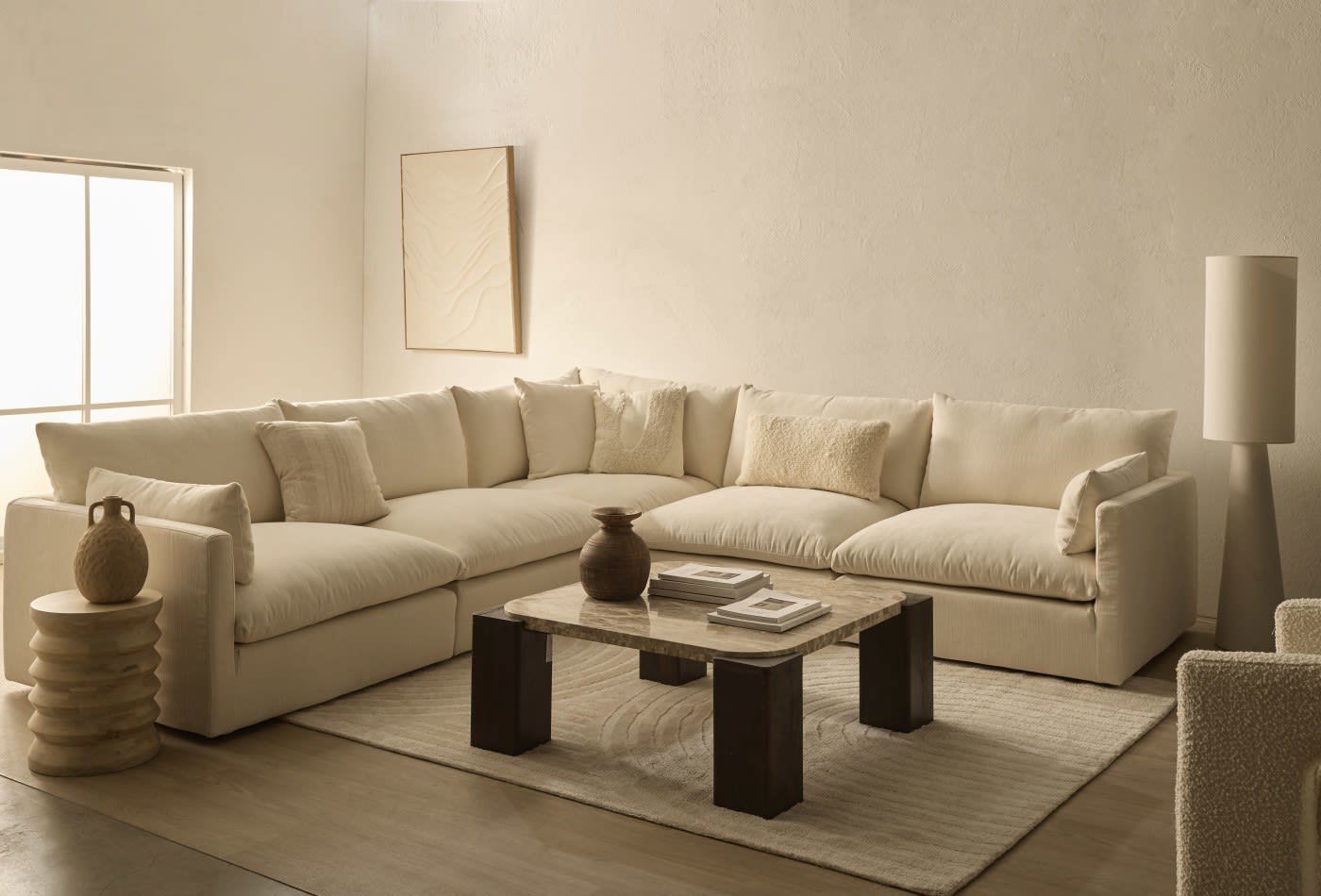 Cordoba  Panther Marble & Mango Wood Coffee Table - 100 cm color Dark Brown