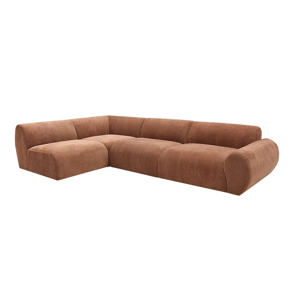 Malmo Muse Rust Sofa - 4 Seater LAF Terminal color Muse Rust