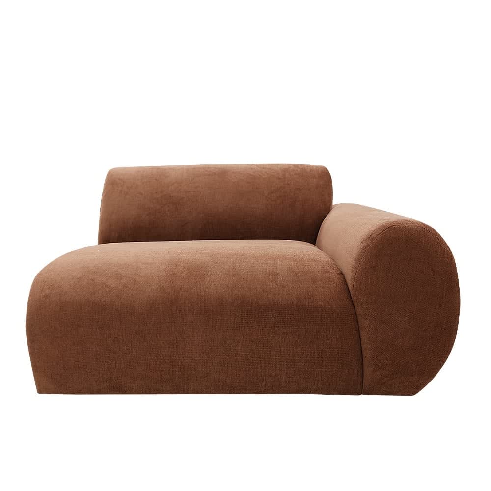 Malmo Muse Rust 1 Seat Right Arm Facing Sofa Module color Muse Rust