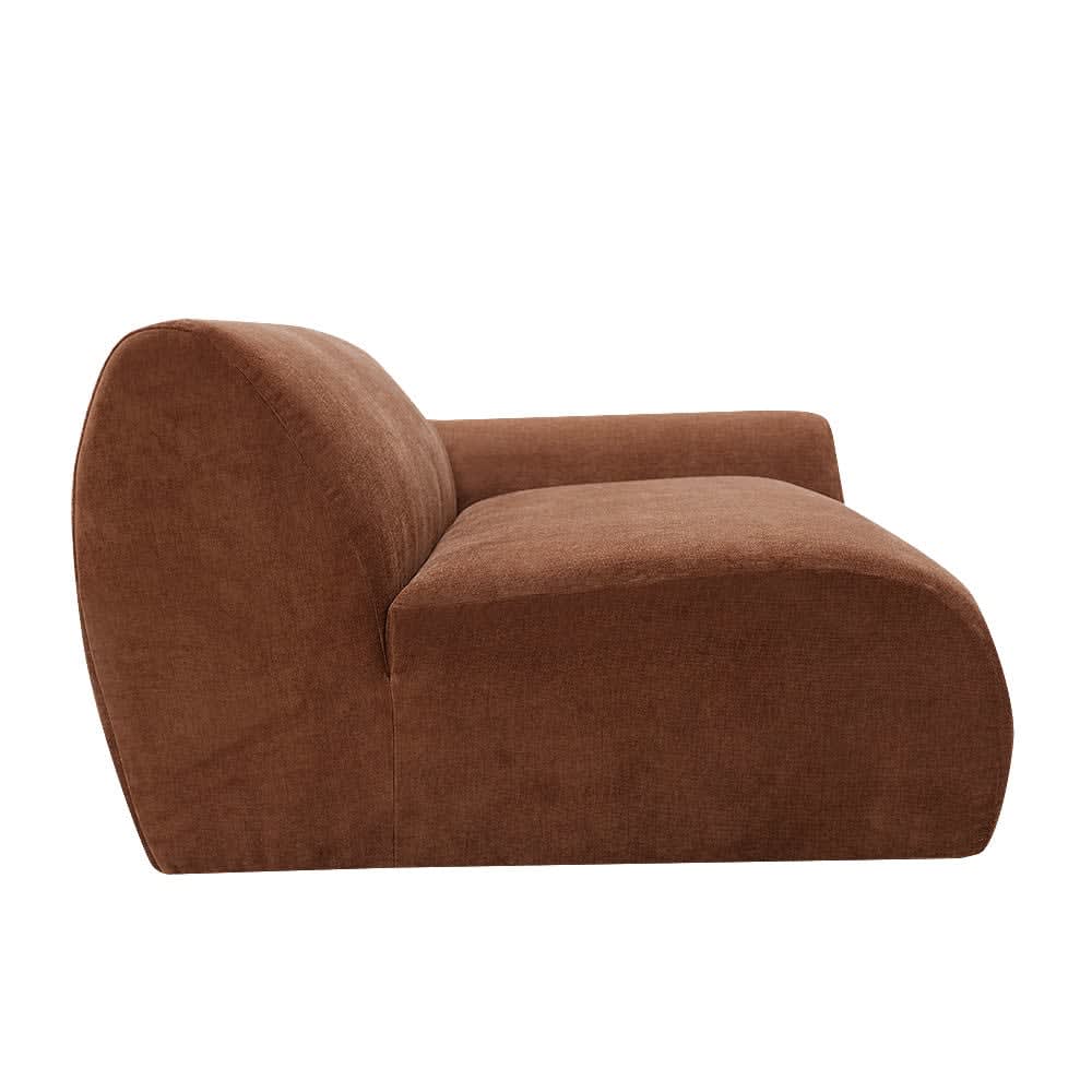 Malmo Muse Rust 1 Seat Right Arm Facing Sofa Module color Muse Rust