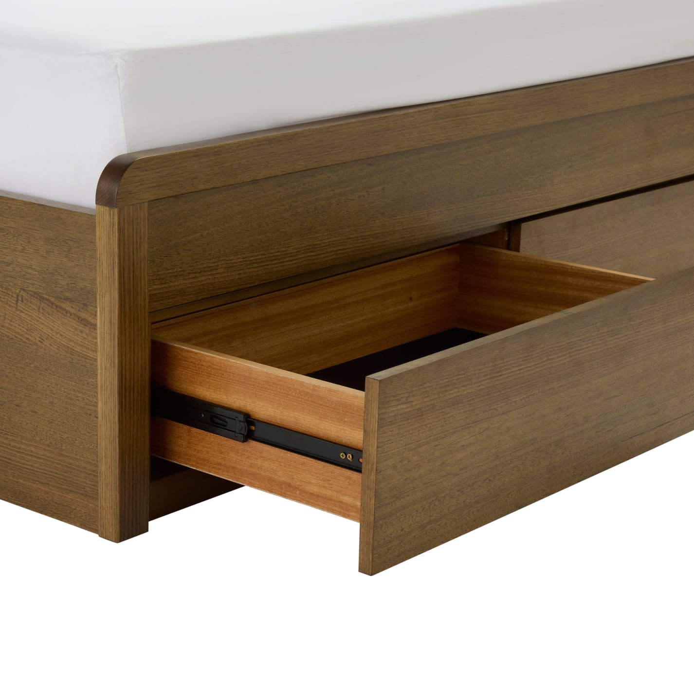 Acton Dark Messmate Lift Bed & Footend Drawers color Dark
