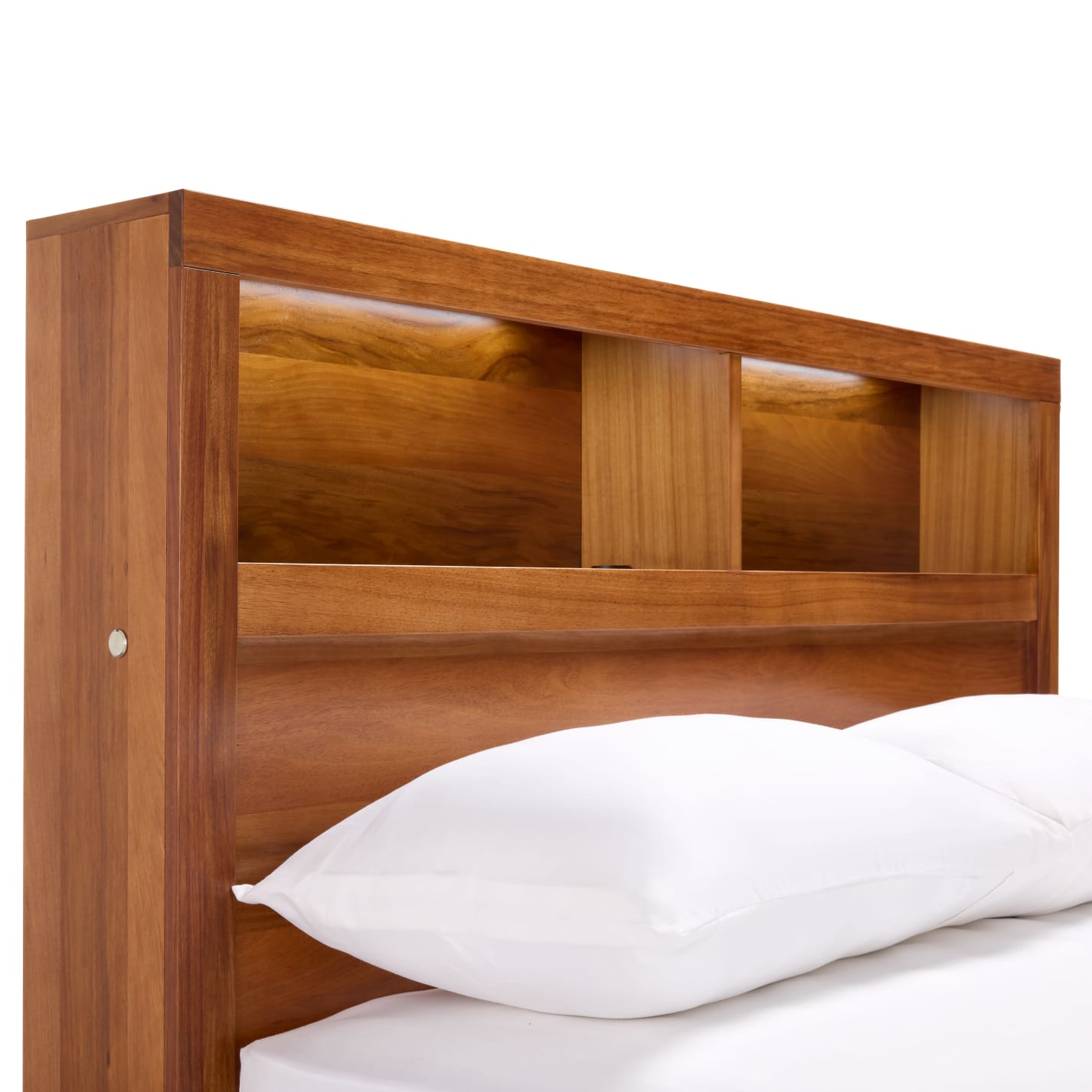 Clemence Blackwood Gaslift Bed Drawers Bookend with USB & LED color Blackwood