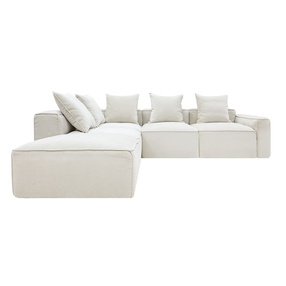 Riley Apt Muse Flax Sofa - 5 Seater LAF Terminal color Muse Flax