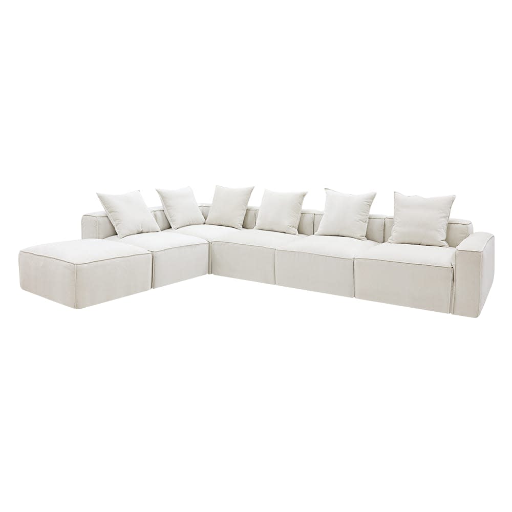 Riley Apt Muse Flax Sofa - 6 Seater LAF Terminal color Muse Flax