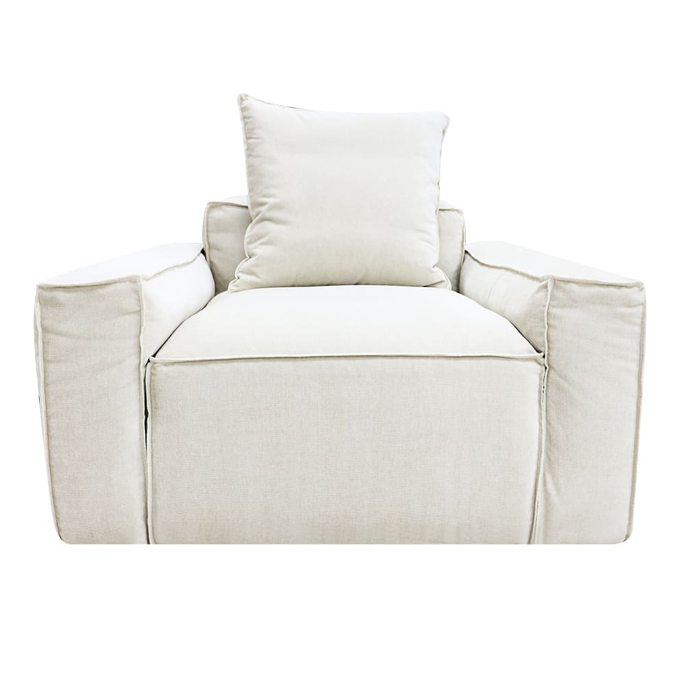 Riley Apt Muse Flax Armchair color Muse Flax