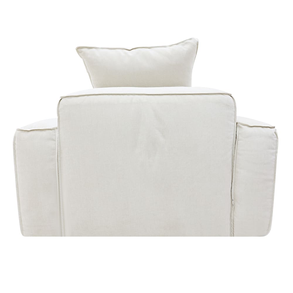 Riley Apt Muse Flax Armchair color Muse Flax