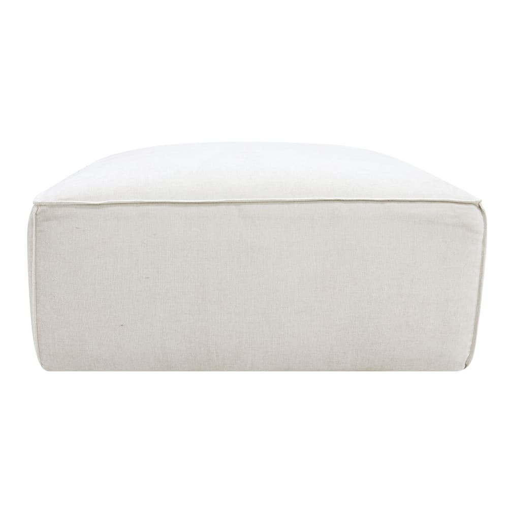 Riley Apt Muse Flax Ottoman color Muse Flax