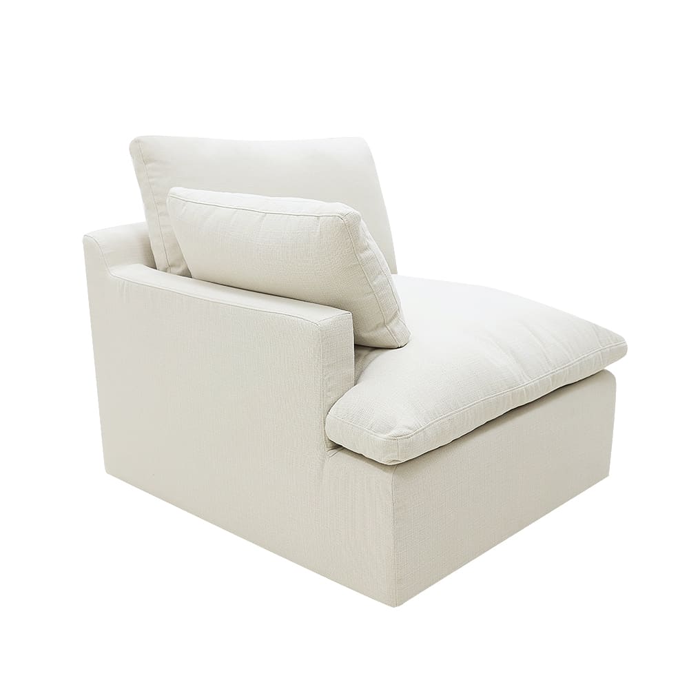 Retreat Toorak Pearl 1 Seat Left Arm Facing Sofa Module color Toorak Pearl