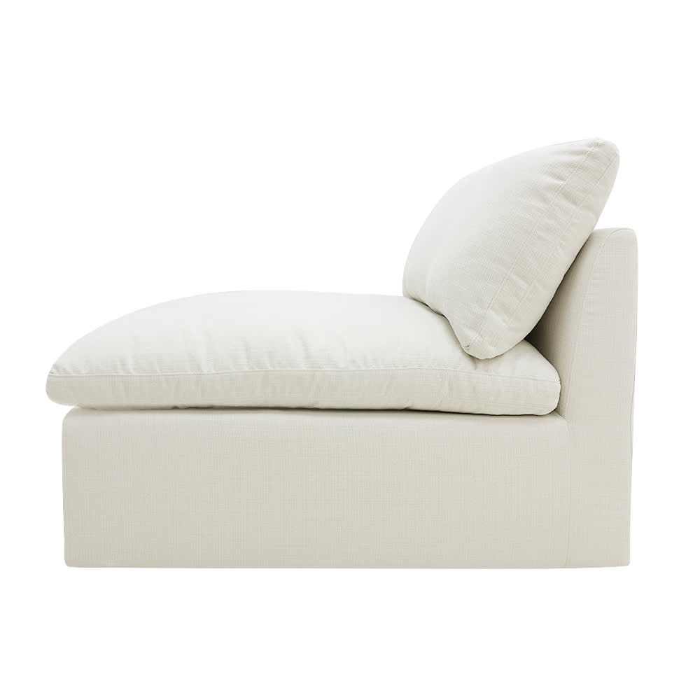 Retreat Toorak Pearl Armless Sofa Module color Toorak Pearl