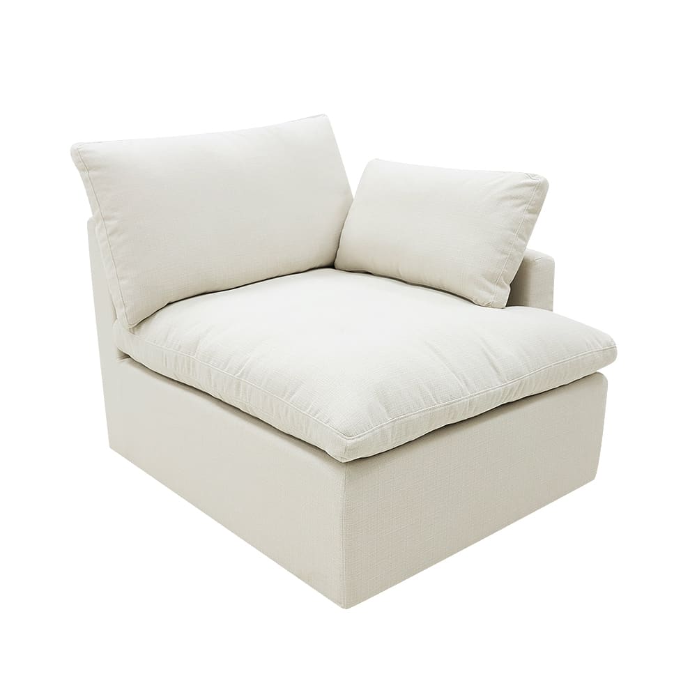 Retreat Toorak Pearl 1 Seat Right Arm Facing Sofa Module color Toorak Pearl