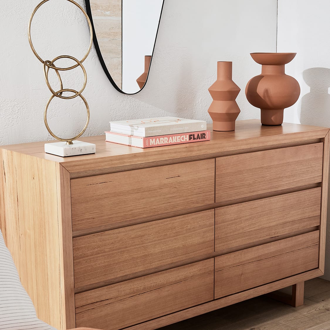 Clemence Dresser - 6 Drawer color Messmate