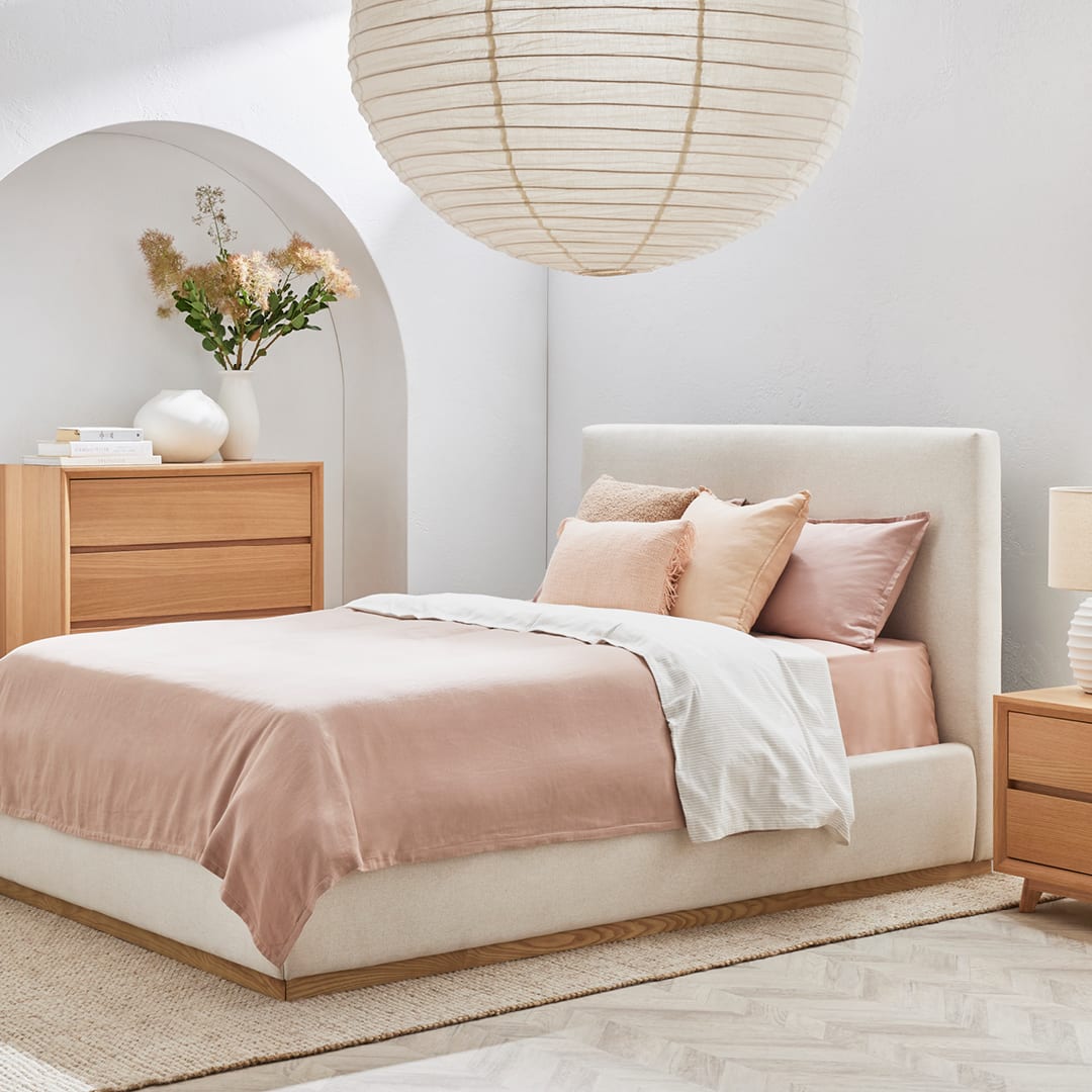 Haven Gas Lift Bed California Ivory color California Ivory