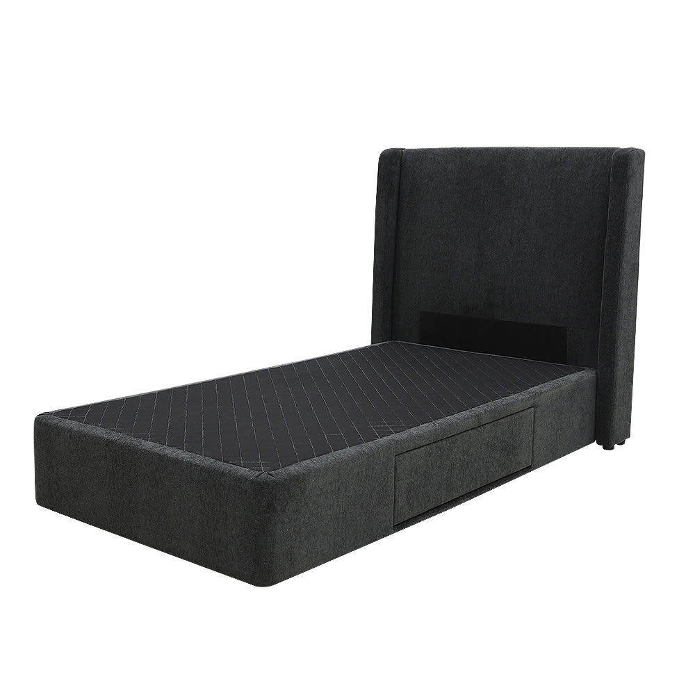 Wing Drawer Bed California Charcoal color California Charcoal