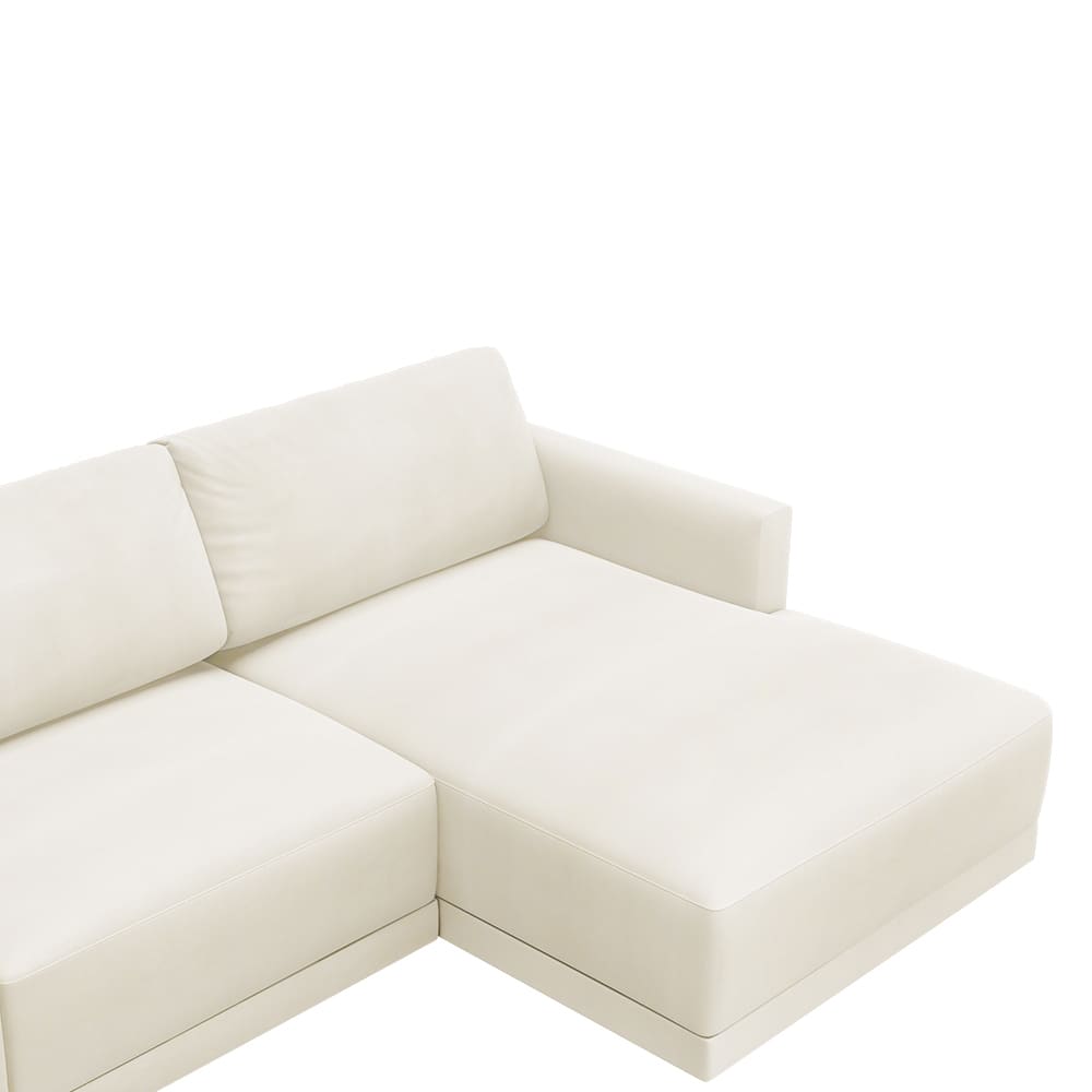 Haven Muse Flax Chaise Sofa - 3 Seater color Muse Flax