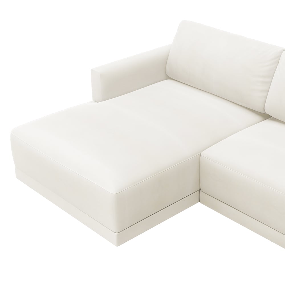 Haven Muse Flax Chaise Sofa - 3 Seater color Muse Flax