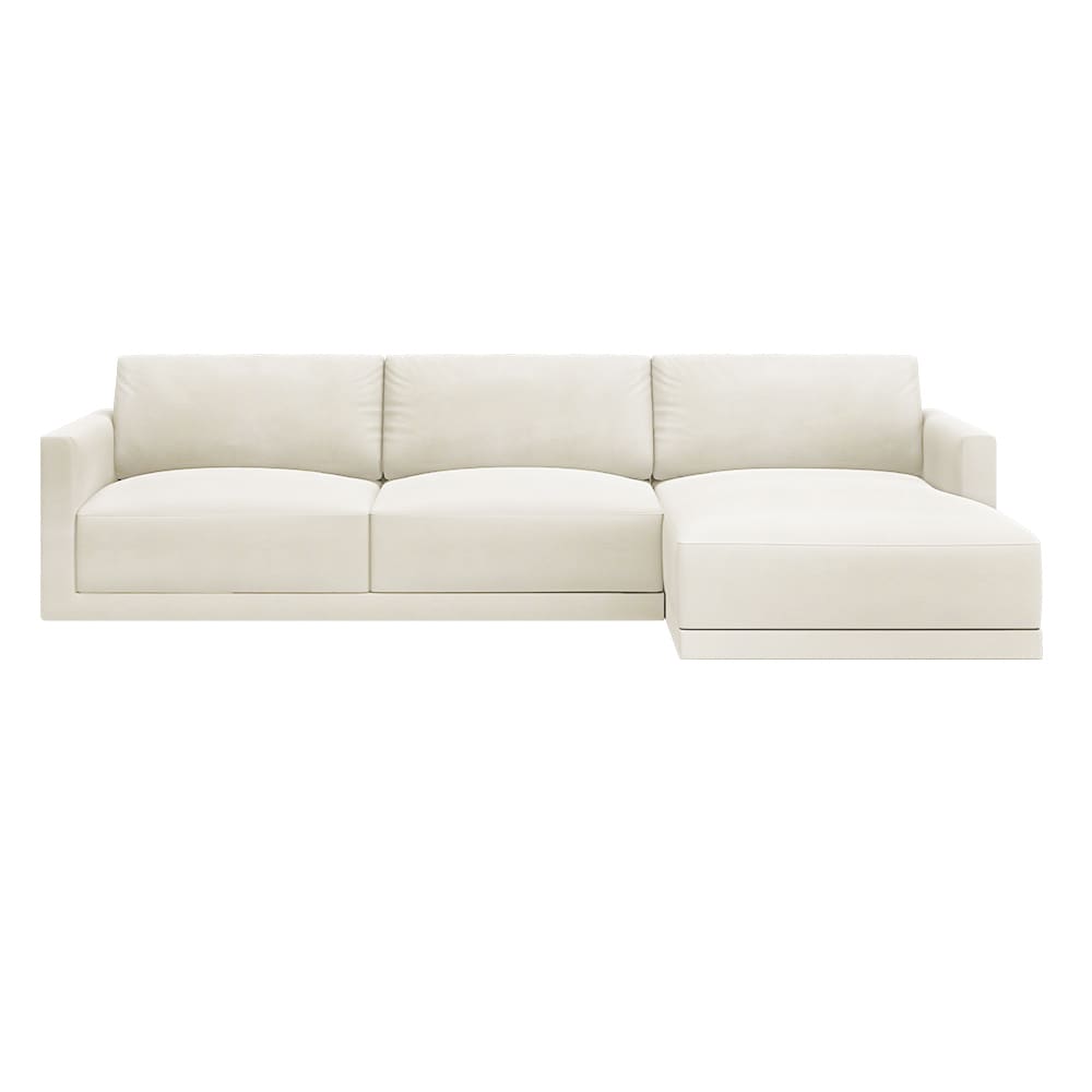 Haven Muse Flax Chaise Sofa - 3 Seater color Muse Flax