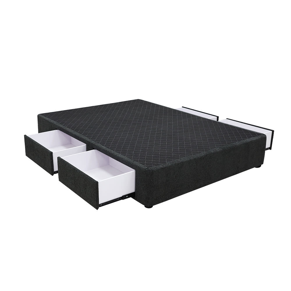 Zenith Storage Drawer Bed Base California Charcoal color California Charcoal