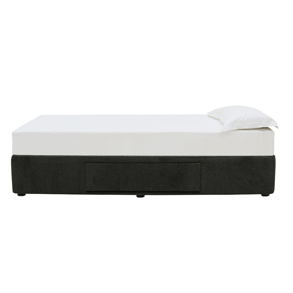 Zenith Kids 1 Drawer Storage Bed Base California Charcoal color California Charcoal