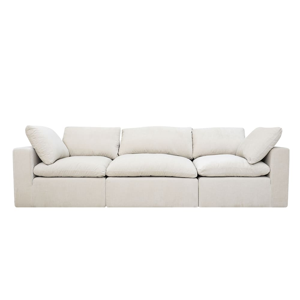 Cloud Muse Flax Modular Sofa - 3 Piece color Muse Flax