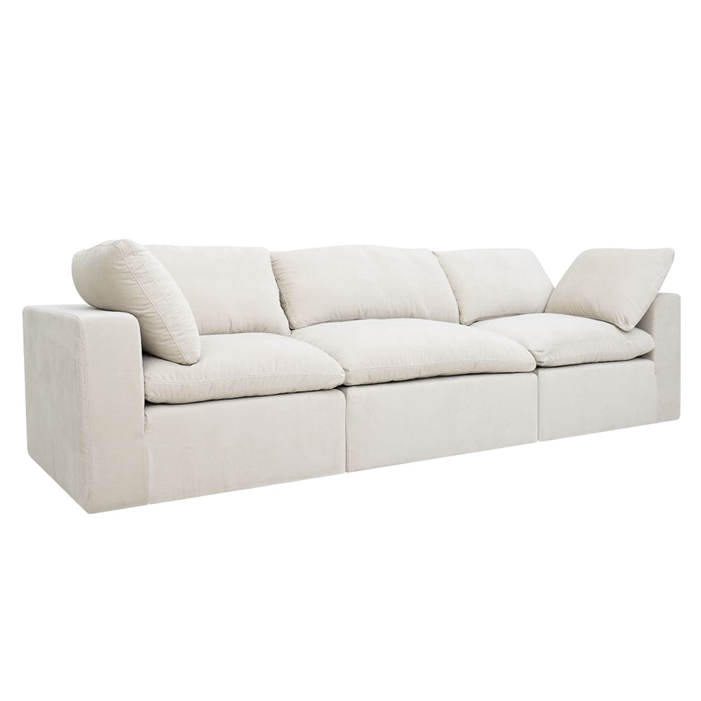 Cloud Muse Flax Modular Sofa - 3 Piece color Muse Flax