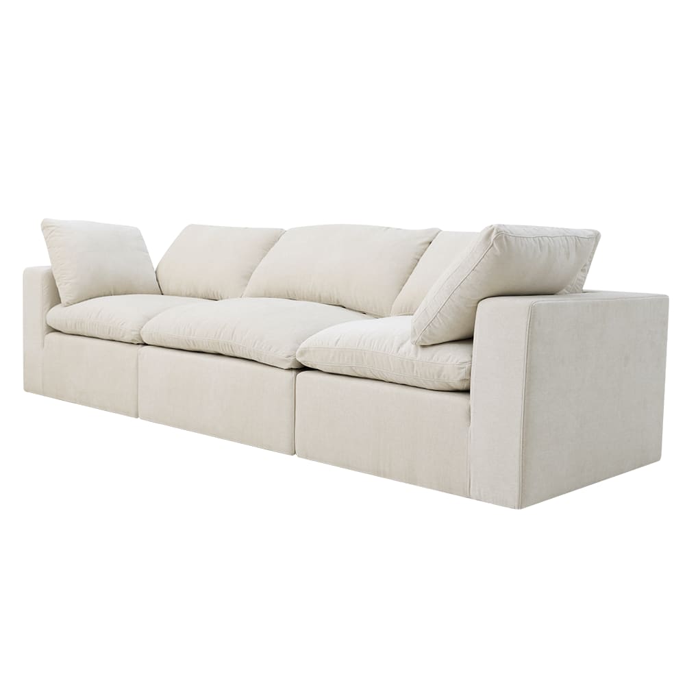Cloud Muse Flax Modular Sofa - 3 Piece color Muse Flax